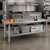Thumbnail image #2 for Eagle Group 96-3/8-Inch Griddle/Equipment Stand with Stainless Steel Top and Galvanized Undershelf