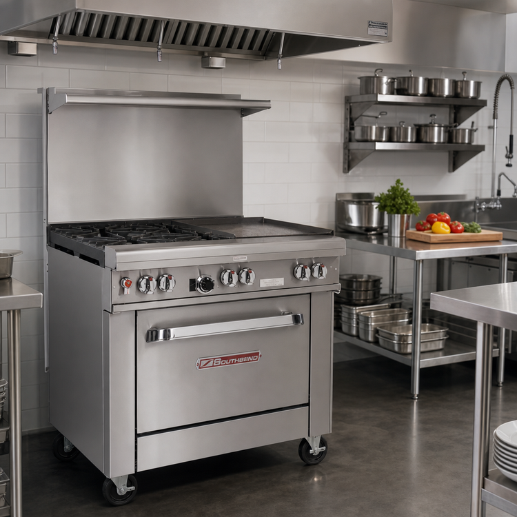 Product image #2 for Southbend Ultimate 36-Inch Commercial Gas Restaurant Range with 24-Inch Griddle and Standard Oven