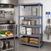 Thumbnail image #2 for Quantum Millenia 42-Inch Wide x 18-Inch Deep x 74-Inch High Polymer Stationary Starter Shelving Unit with 4 Solid Shelves