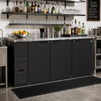 Thumbnail image #2 for Hoshizaki BB80 Three-Section Back Bar Cooler, 80 in, 28.74 cu. ft., 3 Locking Solid Doors, Self-Contained Refrigeration