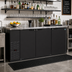 Thumbnail image #2 for Hoshizaki BB80 Three-Section Back Bar Cooler with Locking Solid Hinged Doors, 80 Inch, Self-Contained Refrigeration