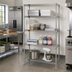 Thumbnail image #2 for Quantum 4-Shelf Wire Shelving Starter Kit, 36W x 12D x 74H, Chrome Plated