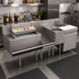 Thumbnail image #2 for Krowne Royal Series 78-Inch Stainless Steel Underbar Workstation with 24-Inch Ice Bin, 8-Inch Elixir Well, and Dump Sink