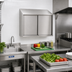 Thumbnail image #2 for Eagle Group WCS-30 Wall-Mounted Stainless Steel Cabinet with Sliding Doors, 30 Inch W x 15 Inch D x 28 Inch H