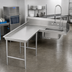 Thumbnail image #2 for Advance Tabco L-Shaped Island Soil Dishtable with Pre-Rinse Sink, Left-Hand Operator, 107 Inch, 304 Stainless Steel