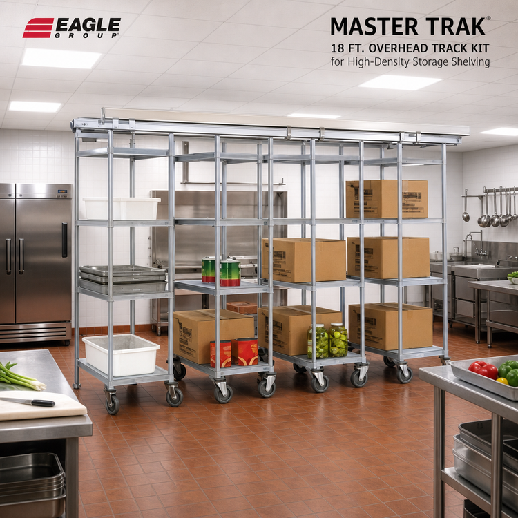 Product image #2 for Eagle Group Master Trak 18 Ft. Overhead Track Kit for High-Density Storage Shelving