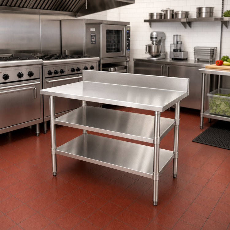Product image #2 for 72 x 24 Inch Adjustable Stainless Steel Work Table Undershelf