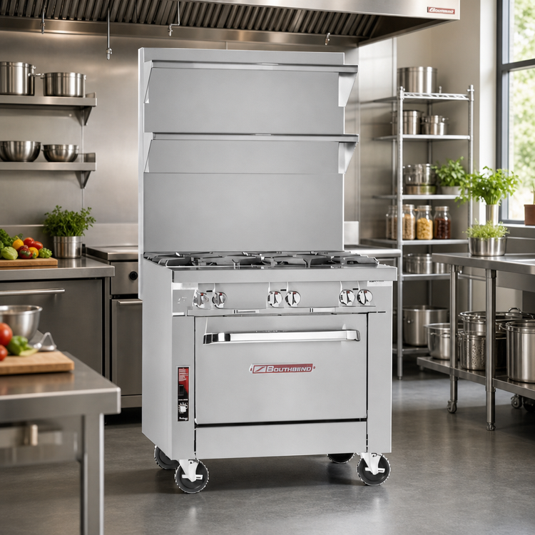 Product image #2 for Southbend Platinum Heavy Duty 36-Inch Gas Sectional Range with 4 Open Burners and Convection Oven Base
