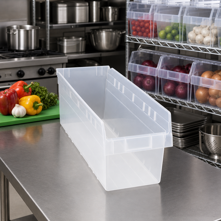 Product image #2 for Quantum Store-Max 8-Inch Clear Nesting Shelf Bin, 23-5/8 x 8-3/8 x 8 Inches