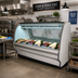 Thumbnail image #2 for Howard-McCray 40E Series Remote Fish & Poultry Service Case, 51-1/2 Inch, Curved Glass, Stainless Steel, LED