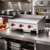 Thumbnail image #2 for Omcan 36-Inch Countertop Natural Gas Griddle with Thermostatic Control, 3 Burners, 90,000 BTU