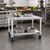 Thumbnail image #2 for New Age 36-Inch W x 30-Inch D Aluminum Equipment Stand with Marine-Edge Top and Adjustable Undershelf