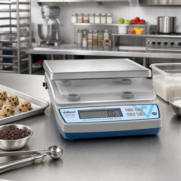 Product image #2 for Edlund BRAVO! BRV-480 Digital Portion Scale, 30 lb Capacity with ClearShield Cover