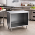 Thumbnail image #2 for Eagle Spec-Master Open Front Cabinet Base Work Table, 36 x 24 Inches, 14-Gauge 304 Stainless Steel Top