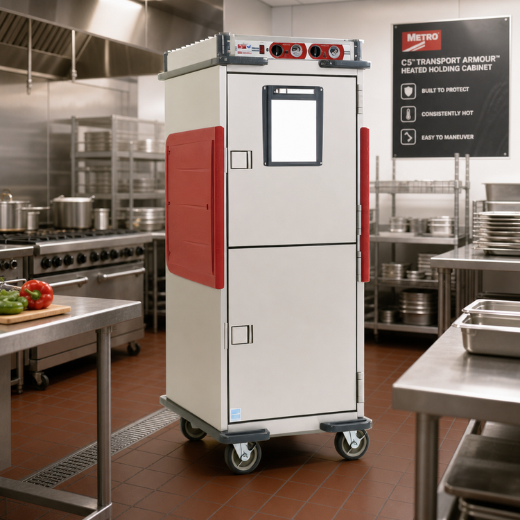Product image #2 for Metro C5 Transport Armour Full Height Dual-Cavity Mobile Heated Holding Cabinet, 120V, 304 Stainless Steel