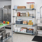 Thumbnail image #2 for Metro MetroMax 4 AX466G4 Blue Add-On Polymer Shelving Unit, 4 Open-Grid Shelves, 60"W x 21"D x 63"H