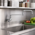 Thumbnail image #2 for T&S Brass Wall-Mounted Single-Temperature Pantry Faucet with 18-Inch Double-Joint Swing Nozzle
