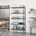 Thumbnail image #2 for Eagle Group Valu-Gard 5-Tier Add-On Wire Shelving Unit, 30 x 21 x 86 Inches, Green Epoxy Finish