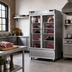 Thumbnail image #2 for Everest Refrigeration EDA2 Two-Section Dry Aging & Thawing Cabinet, 50.0 Cu. Ft., Glass Doors, Bottom Mount