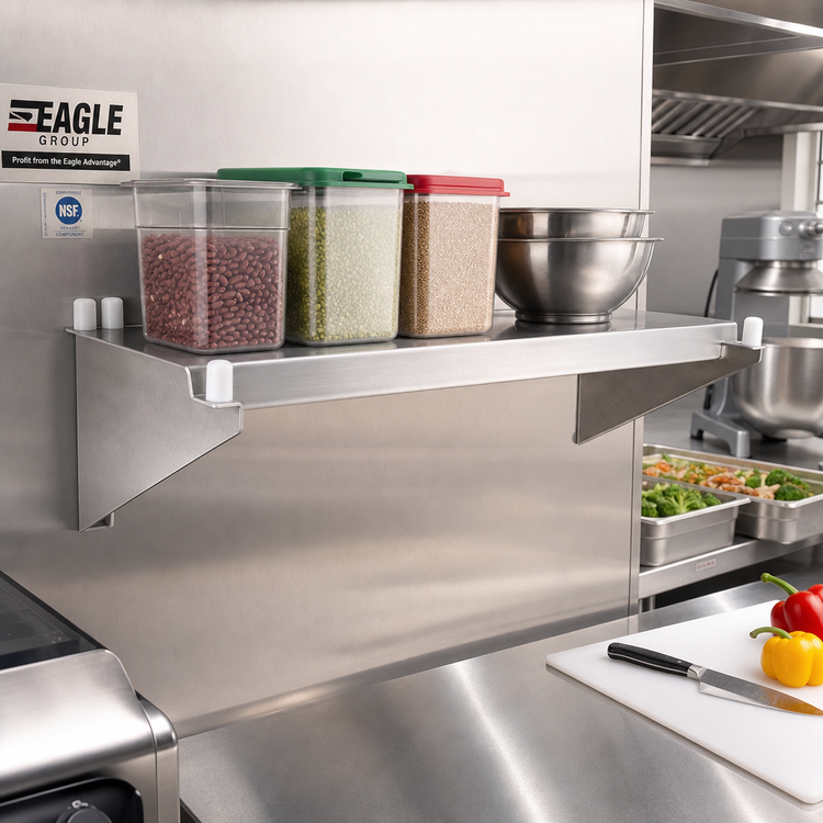 Product image #2 for Eagle Group Heavy Duty Double Knob Shelf C-Bracket, 24-Inch, Aluminum