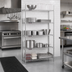 Thumbnail image #2 for Eagle Group 5-Tier Stationary Starter Wire Shelving Unit, 48W x 21D x 74H, Stainless Steel Finish
