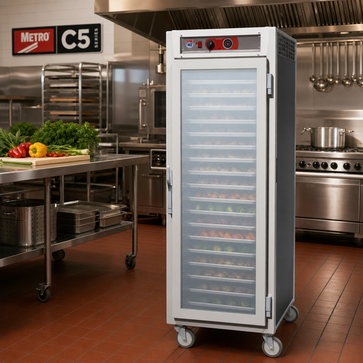 Product image #2 for Metro C5 6 Series Insulated Mobile Full Height Heated Holding Cabinet with Double-Pane Tempered Glass Doors and Lip-Load Slides