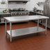 Thumbnail image #2 for Eagle Group Spec-Master Marine Series Stainless Steel Work Table with Adjustable Undershelf, 84 x 36 Inches