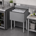 Thumbnail image #2 for Choice Extra Deep 30-Inch Wide Stainless Steel Underbar Ice Bin with Open Channel Backsplash