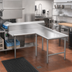 Thumbnail image #2 for John Boos Pro-Bowl L-Shaped Island Clean Dishtable, 60-Inch Machine-to-Corner x 96-Inch Corner-to-End