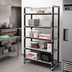 Thumbnail image #2 for Cambro Camshelving Elements XTRA Stationary Starter Unit, 30 in. W x 21 in. D x 84 in. H, 5 Solid Shelves, Speckled Gray