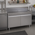 Thumbnail image #2 for Glastender DBCA-42 Underbar Drainboard Cabinet Base with Hinged Doors, 42 Inch Wide x 19 Inch Deep