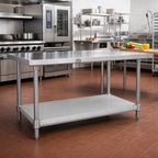 Thumbnail image #2 for John Boos GSK8-3036 Commercial Work Table Undershelf, 36"W x 30"D, 18-Gauge Galvanized Steel