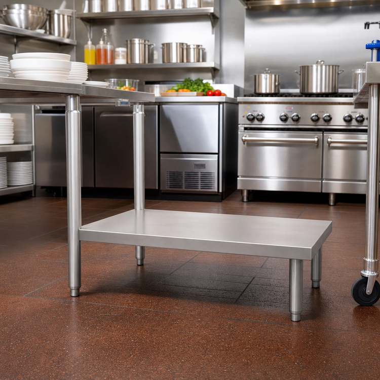 Product image #2 for Eagle Group 36-Inch x 24-Inch 18-Gauge 300 Series Stainless Steel Dishtable Undershelf