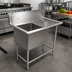 Thumbnail image #2 for John Boos Pro-Bowl 1-Compartment Sink with Right Drainboard, 14-Gauge 300 Series Stainless Steel
