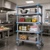 Thumbnail image #2 for Quantum Millenia Mobile Polymer Shelving Starter Unit, 4 Shelves, 42W x 21D x 86H, Gray