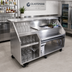 Thumbnail image #2 for Glastender Portable Bar for Glassware with 72-Inch Stainless Steel Top, 12-Inch Ice Bin and 30-Inch Iced Beverage Compartment