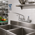 Thumbnail image #2 for Wall-Mount Sink Mixing Faucet with 12-Inch Swivel Swing Nozzle, 8-Inch Centers, 2.2 GPM
