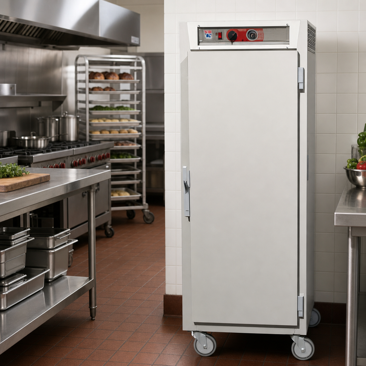 Product image #2 for Metro C5 6 Series Mobile Full-Height Pass-Thru Heated Holding Cabinet, Combination Doors, 35-Pan Capacity, 120V