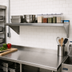 Thumbnail image #2 for BK Resources Economy T-430 Stainless Steel Wall-Mounted Shelf, 84-Inch W x 16-Inch D