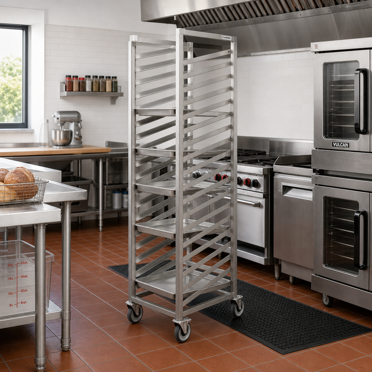 Product image #2 for Channel Manufacturing WS04 Walk-In Stainless Steel Bun Pan Rack, 13-Pan Capacity, 4-Inch Spacing