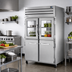 Thumbnail image #2 for True SPEC SERIES Two-Section Pass-Thru Combination Refrigerator with Half Glass Front Doors and Glass Rear Doors
