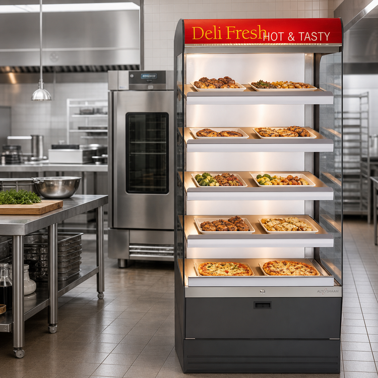 Product image #2 for Alto-Shaam Halo Heat 36-Inch Self-Service Heated Shelf Merchandiser, Floor Model, 5 Shelves
