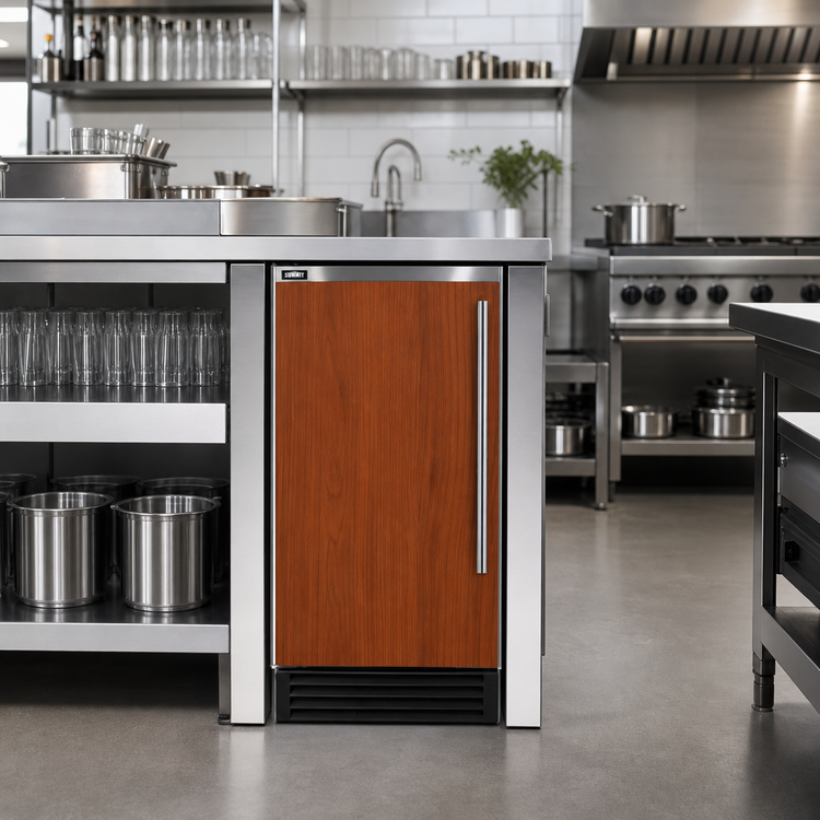 Product image #2 for Summit Commercial BIM44GIF Built-In/Freestanding Air-Cooled Clear Ice Maker with 50 lb Daily Production, 25 lb Storage, and Internal Pump