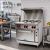 Thumbnail image #2 for Castle 36-Inch Electric Restaurant Range with 6 Hotplates and Standard Oven, 208V/3-Phase