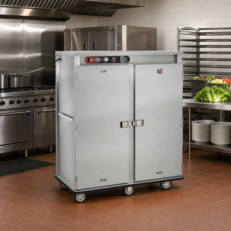 Product image #3 for FWE E-Series Double Door Electric Banquet Holding Cabinet for 120-144 Covered Plates