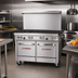 Thumbnail image #2 for Southbend Ultimate 48-Inch Gas Restaurant Range with 4 Star/Sauté Burners, 24-Inch Charbroiler, and 2 Space Saver Ovens