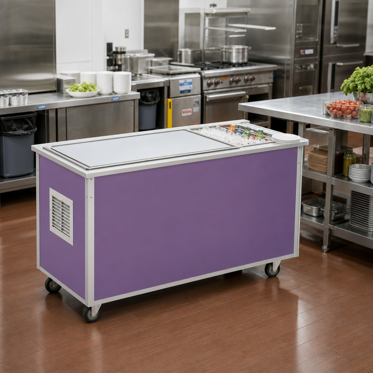 Product image #2 for 46-Inch W x 28-Inch D Mobile Modular Frost Top Serving Counter with Enclosed Base, 34-Inch High