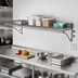 Thumbnail image #2 for Eagle Snap-n-Slide 72-Inch Wall-Mounted Wire Shelf, 12-Inch Deep, Pewter Gray Epoxy Finish
