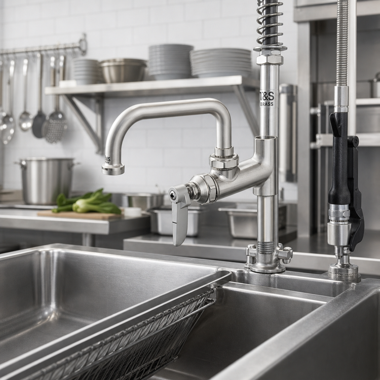 Product image #2 for T&S Brass Add-On Faucet for Pre-Rinse Units with 6-Inch Swing Nozzle