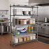 Thumbnail image #2 for Eagle Group Valu-Master Quad-Adjust Stationary 4-Tier Wire Shelving Starter Unit, 60 x 18 x 74 Inches, Pewter Gray Epoxy